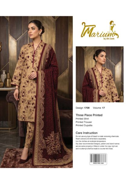 Marium Vol. 17 printed unstitched suit — catalog design 09